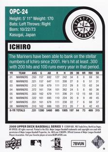 2009 Upper Deck - 1975 O-Pee-Chee Baseball Mini #OPC-24 Ichiro Suzuki Back