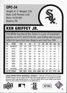 2009 Upper Deck - 1975 O-Pee-Chee Baseball Mini #OPC-34 Ken Griffey Jr. Back