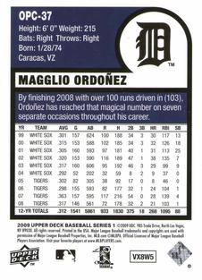 2009 Upper Deck - 1975 O-Pee-Chee Baseball Mini #OPC-37 Magglio Ordonez Back