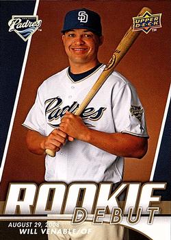 2009 Upper Deck - Rookie Debut #RD-WV Will Venable Front