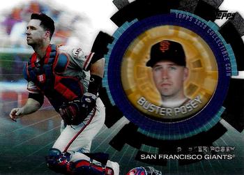 2020 Topps Update - Baseball Coin Cards Relics Black #TBC-BP Buster Posey Front
