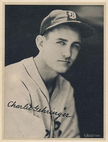 1935 National Chicle Leather Premiums (R311-2) #NNO Charlie Gehringer Front