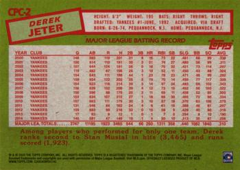 2020 Topps Update - 1985 Topps Baseball 35th Anniversary Chrome Silver Pack #CPC-2 Derek Jeter Back