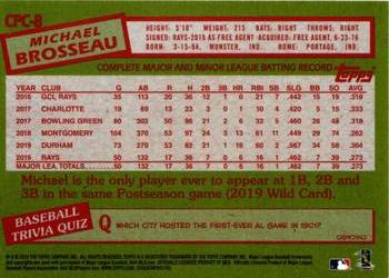 2020 Topps Update - 1985 Topps Baseball 35th Anniversary Chrome Silver Pack #CPC-8 Michael Brosseau Back