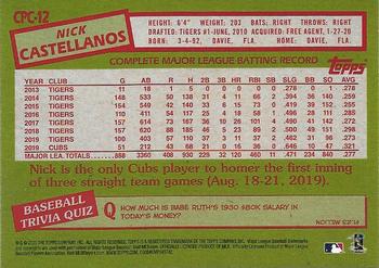 2020 Topps Update - 1985 Topps Baseball 35th Anniversary Chrome Silver Pack #CPC-12 Nick Castellanos Back