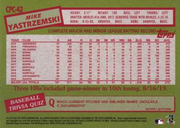 2020 Topps Update - 1985 Topps Baseball 35th Anniversary Chrome Silver Pack #CPC-42 Mike Yastrzemski Back