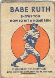 1932 Wheaties Babe Ruth Flip Movie #NNO Babe Ruth Front
