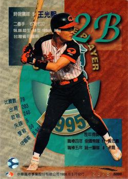 1995 CPBL A-Plus Series - Gold Glove #NNO Kuang-Shih Wang Back