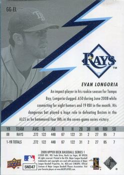 2009 Upper Deck - Stars of the Game #GG-EL Evan Longoria Back
