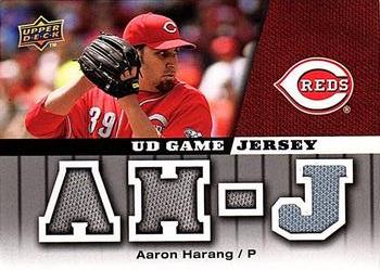 2009 Upper Deck - UD Game Jersey #GJ-AH Aaron Harang Front