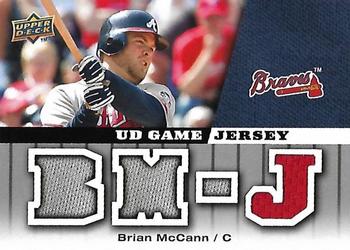 2009 Upper Deck - UD Game Jersey #GJ-BM Brian McCann Front