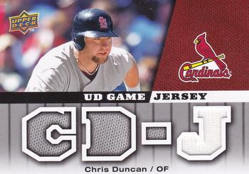 2009 Upper Deck - UD Game Jersey #GJ-CD Chris Duncan Front