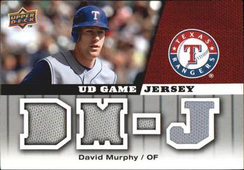 2009 Upper Deck - UD Game Jersey #GJ-DM David Murphy Front