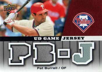 2009 Upper Deck - UD Game Jersey #GJ-PB Pat Burrell Front