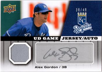 2009 Upper Deck - UD Game Jersey Autographs #GJ-GO Alex Gordon Front