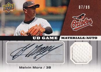 2009 Upper Deck - UD Game Jersey Autographs #GM-MM Melvin Mora Front