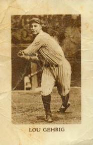 1929 Star Player Candy #32 Lou Gehrig Front