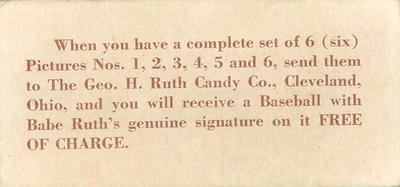 1928 George Ruth Candy #2 Babe Ruth Back