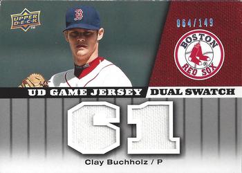 2009 Upper Deck - UD Game Jersey Dual #GJ-CL Clay Buchholz Front