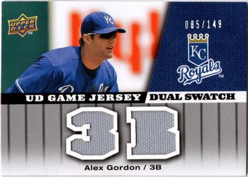 2009 Upper Deck - UD Game Jersey Dual #GJ-GO Alex Gordon Front