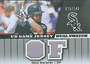 2009 Upper Deck - UD Game Jersey Dual #GJ-NS Nick Swisher Front