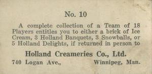 1925 Holland Creameries Washington Senators #10 Fred Marberry Back