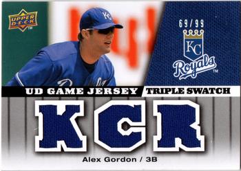 2009 Upper Deck - UD Game Jersey Triple #GJ-GO Alex Gordon Front