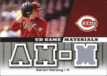 2009 Upper Deck - UD Game Materials #GM-AH Aaron Harang Front