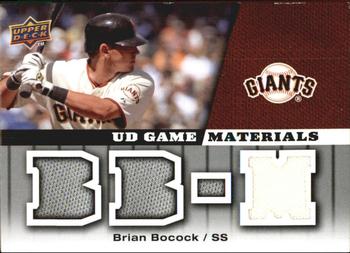 2009 Upper Deck - UD Game Materials #GM-BB Brian Bocock Front