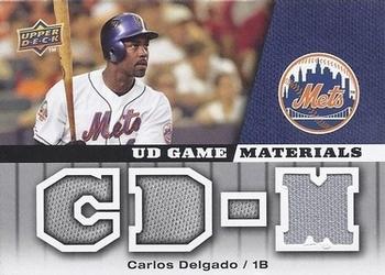 2009 Upper Deck - UD Game Materials #GM-CD Carlos Delgado Front