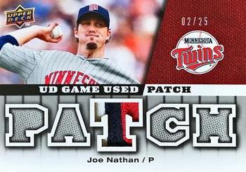 2009 Upper Deck - UD Game Patch #GJ-JN Joe Nathan Front