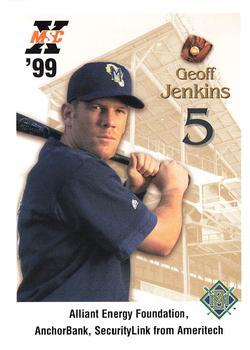 1999 Milwaukee Brewers Police - Alliant Energy Foundation, AnchorBank, SecurityLink from Ameritech #NNO Geoff Jenkins Front