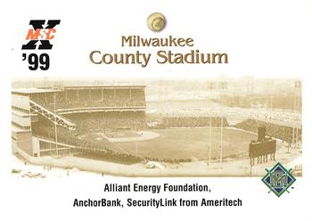 1999 Milwaukee Brewers Police - Alliant Energy Foundation, AnchorBank, SecurityLink from Ameritech #NNO Milwaukee County Stadium Front