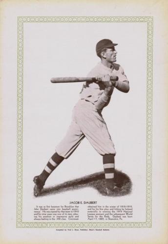 1929-33 Blum's Baseball Bulletin Premiums #NNO Jake Daubert Front