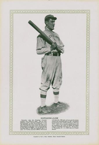 1929-33 Blum's Baseball Bulletin Premiums #NNO Nap Lajoie Front