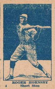 1920-21 W516-2-1 #4 Rogers Hornsby Front
