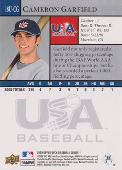 2009 Upper Deck - USA 18U National Team #18U-CG Cameron Garfield Back