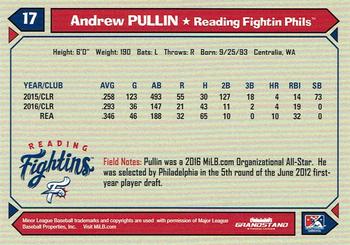 2017 Grandstand Reading Fightin Phils #NNO Andrew Pullin Back