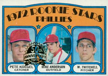 2021 Topps Heritage - 50th Anniversary Buybacks #14 Phillies 1972 Rookie Stars (Pete Koegel / Mike Anderson / Wayne Twitchell) Front
