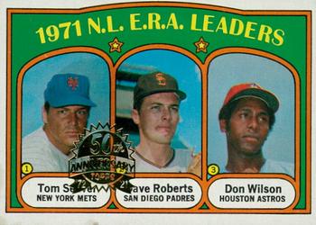 2021 Topps Heritage - 50th Anniversary Buybacks #91 1971 N.L. E.R.A. Leaders - Seaver / Roberts / Wilson Front