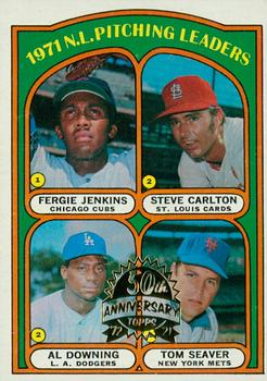 2021 Topps Heritage - 50th Anniversary Buybacks #93 1971 N.L. Pitching Leaders - Jenkins /  Carlton / Downing / Seaver Front