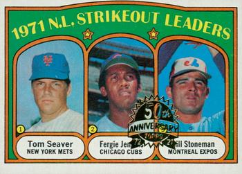 2021 Topps Heritage - 50th Anniversary Buybacks #95 1971 N.L. Strikeout Leaders - Seaver / Jenkins / Stoneman Front