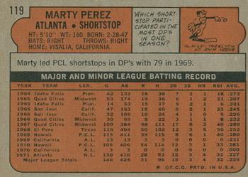 2021 Topps Heritage - 50th Anniversary Buybacks #119 Marty Perez Back