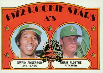 2021 Topps Heritage - 50th Anniversary Buybacks #268 1972 Rookie Stars A's - Anderson / Floethe Front