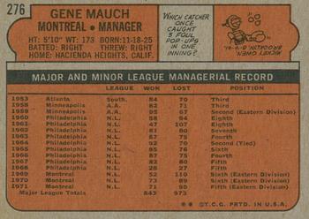 2021 Topps Heritage - 50th Anniversary Buybacks #276 Gene Mauch Back
