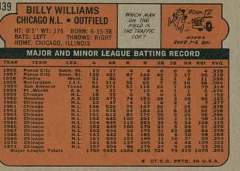 2021 Topps Heritage - 50th Anniversary Buybacks #439 Billy Williams Back