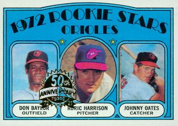 2021 Topps Heritage - 50th Anniversary Buybacks #474 Orioles 1972 Rookie Stars (Baylor /Harrison /Oates) Front