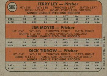 2021 Topps Heritage - 50th Anniversary Buybacks #506 1972 Rookie Stars Indians - Ley / Moyer / Tidrow Back