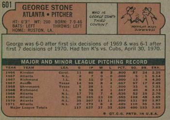 2021 Topps Heritage - 50th Anniversary Buybacks #601 George Stone Back