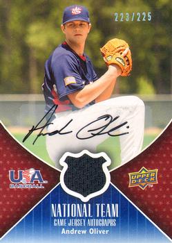 2009 Upper Deck - USA National Team Jersey Autographs #USA-AO Andrew Oliver Front